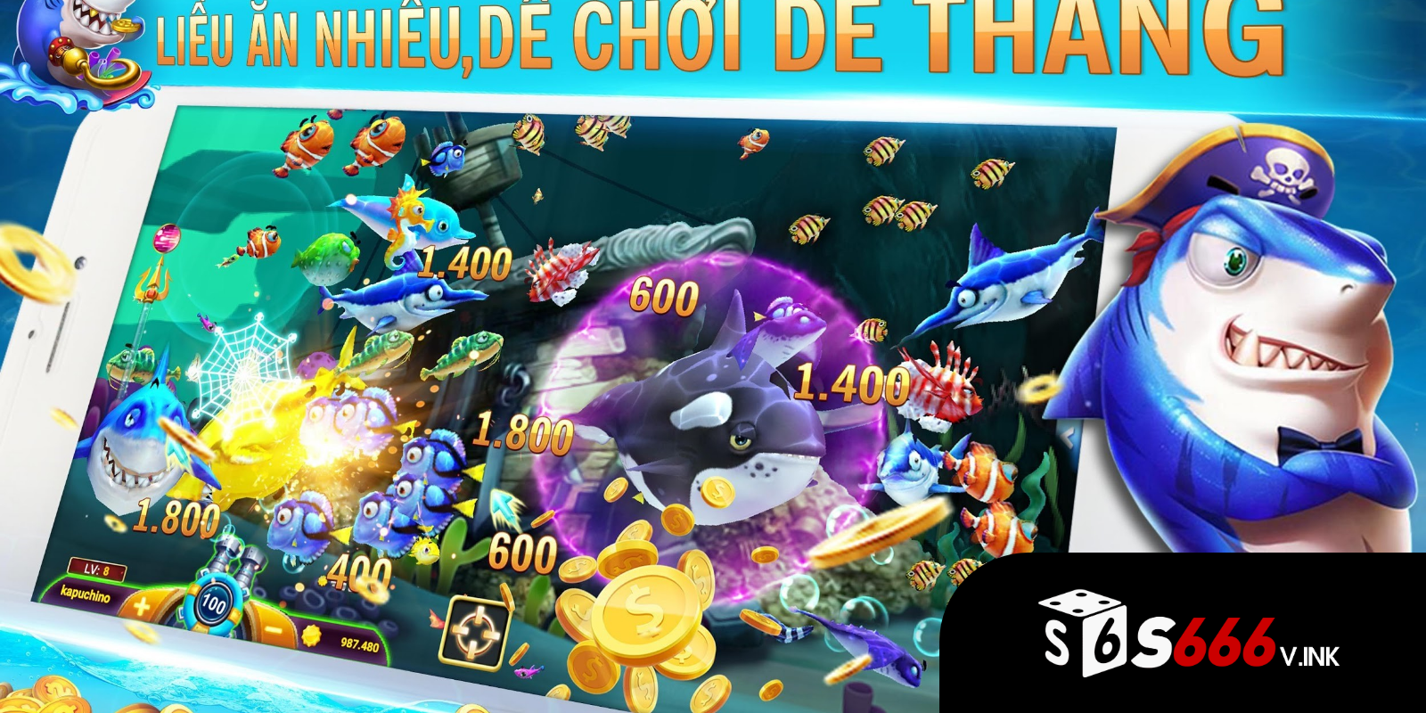 Game bắn cá đổi thưởng S666 mang trải nghiệm cực tốt cho người dùng